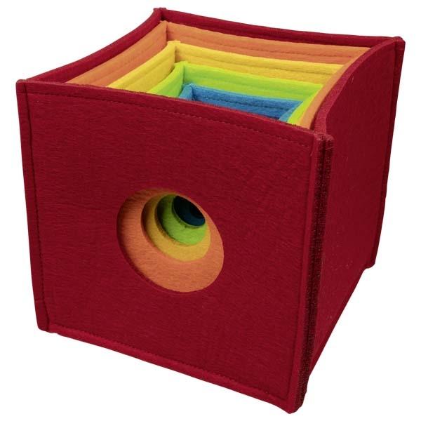 Stapelwürfel Regenbogen aus Filz
